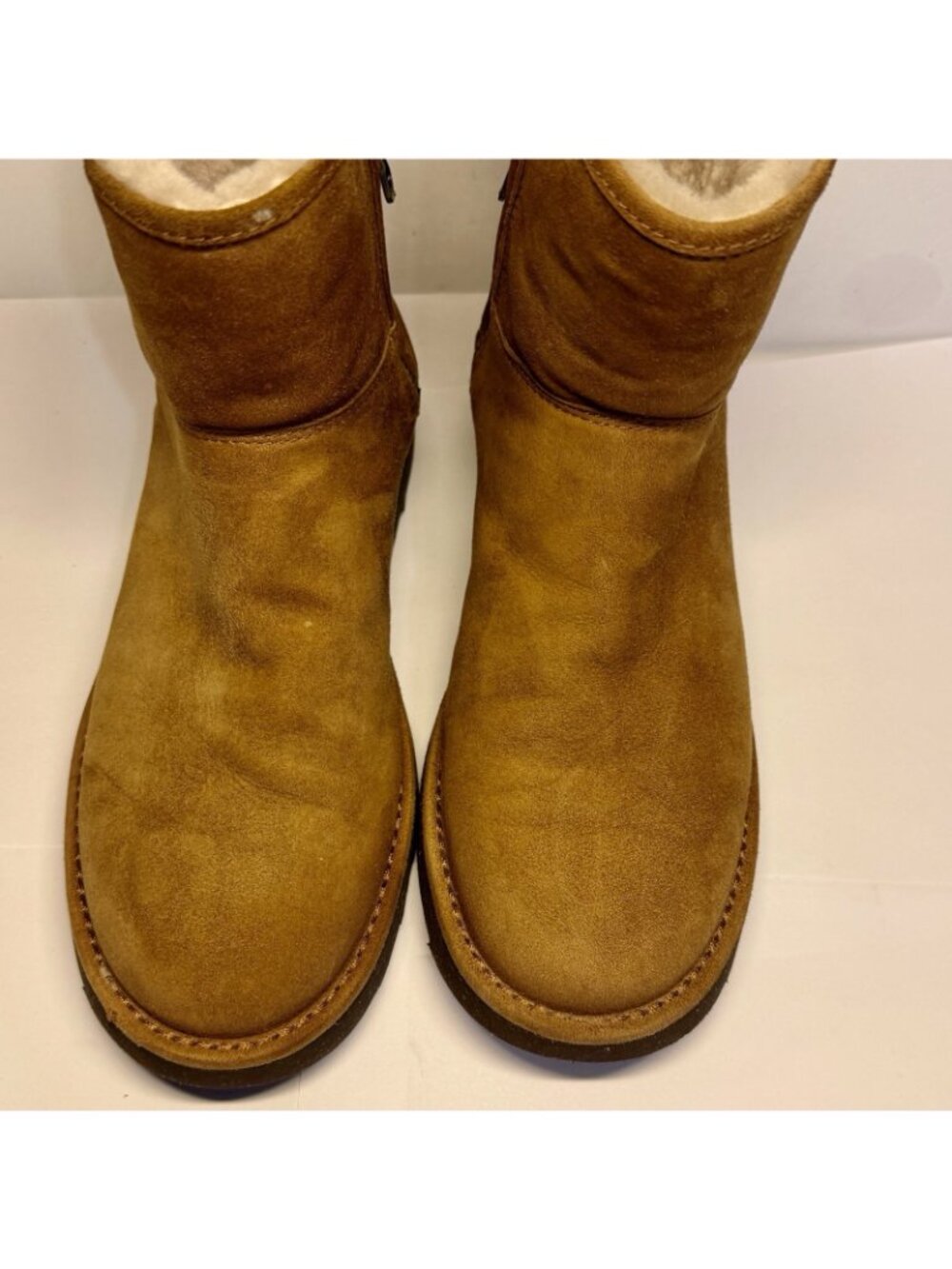 UGG Abree Women Mini Ankle Sheepskin Brown Suede Boots Size 6US 37EU - Picture 5 of 10